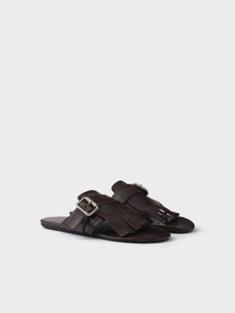 Shuffle leather thong sandals