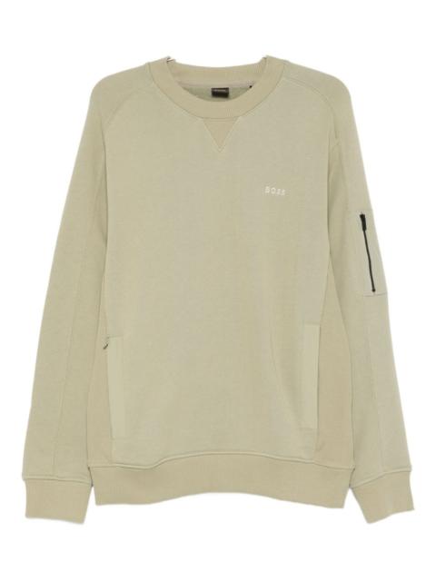 logo-embroidered sweatshirt