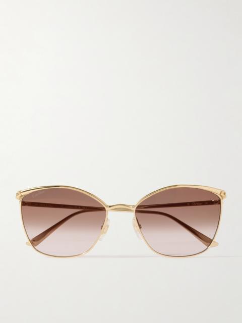 Panthère Classic Cat-eye Gold-tone Sunglasses