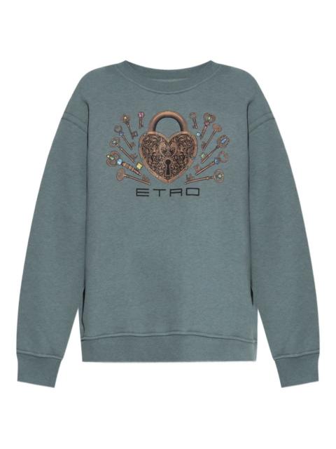 padlock graphic sweatshirt