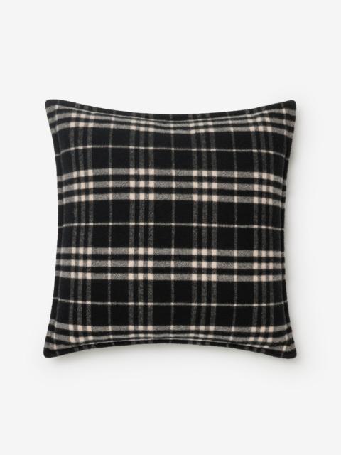 Check Wool Cashmere Cushion