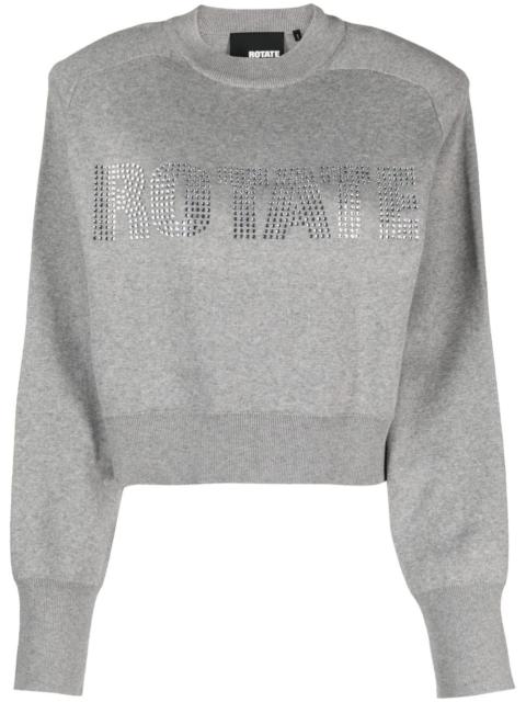 Firm embellished organic cotton sweatshirt