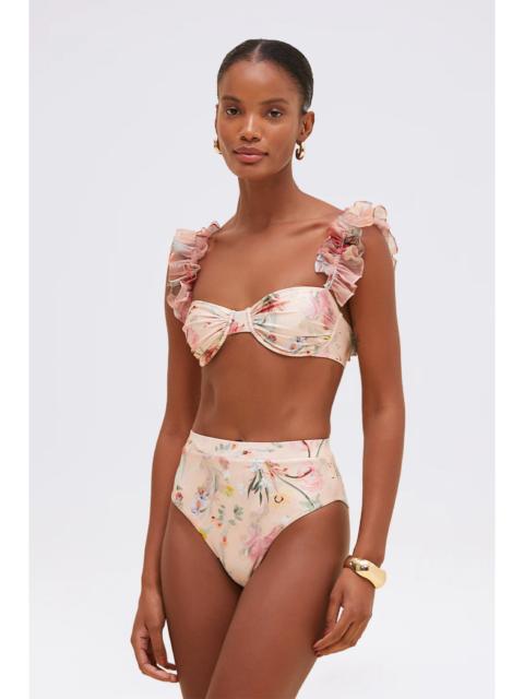 LILY FLOWER HIGH WAIST BIKINI BOTTOM