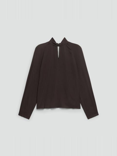 Twist Neck Top in Silk Georgette