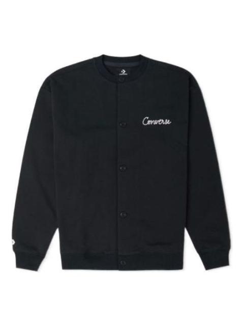 Converse Chain Stitch Elevated Cardigan Pullover 'Black' 10024582-A01