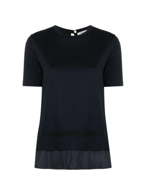 layered short-sleeve cotton top