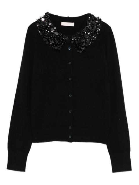 sequin-embellished cardigan