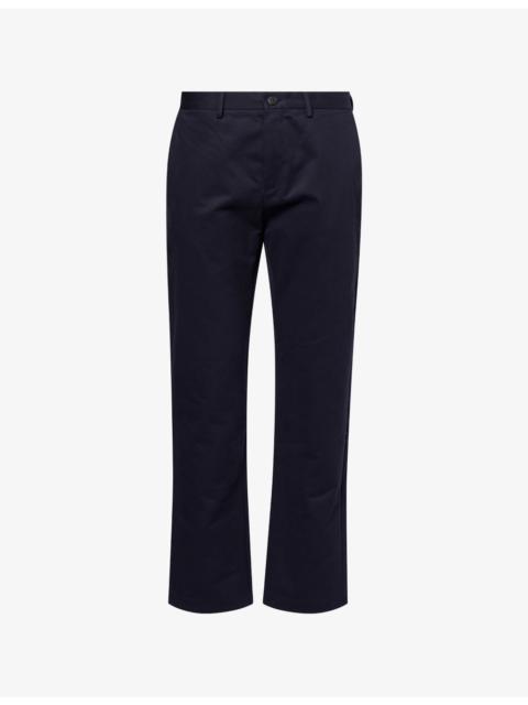 Drill Straight-Leg Cotton Trousers