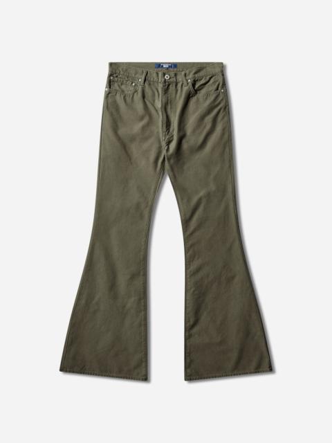 Men's Flared Bootcut Trousers Khaki