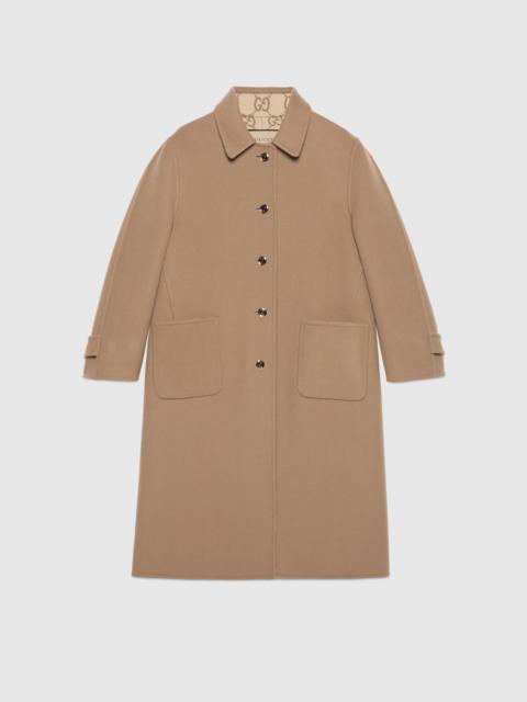 Reversible GG wool coat
