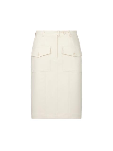 ABOVE THE KNEE SKIRT WITH PATCH POCKETS