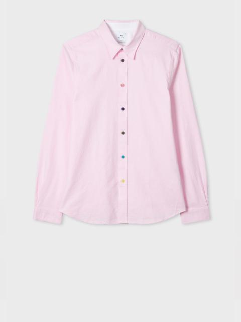Tailored-Fit Pink Organic-Cotton Multicolour Button Oxford Shirt