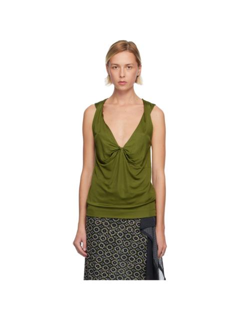 Green Twisted Tank Top