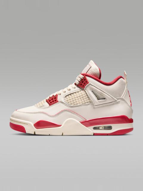 Air Jordan 4 Retro "Pale Ivory and Tough Red" Women's Shoes