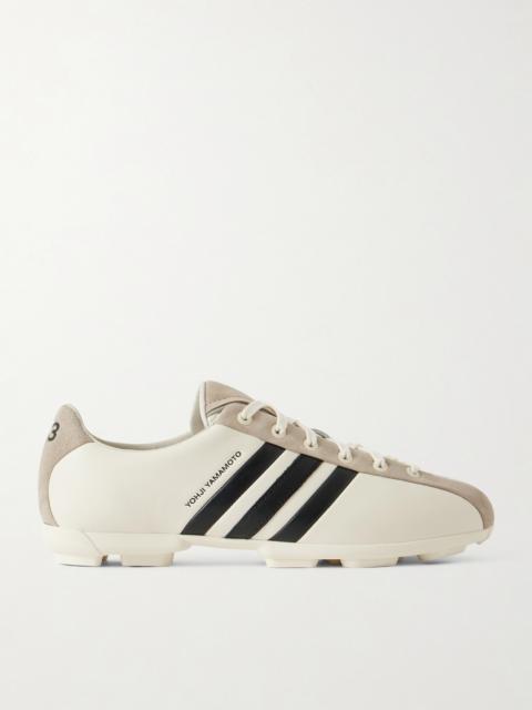 + Y-3 Field Suede-trimmed Leather Sneakers