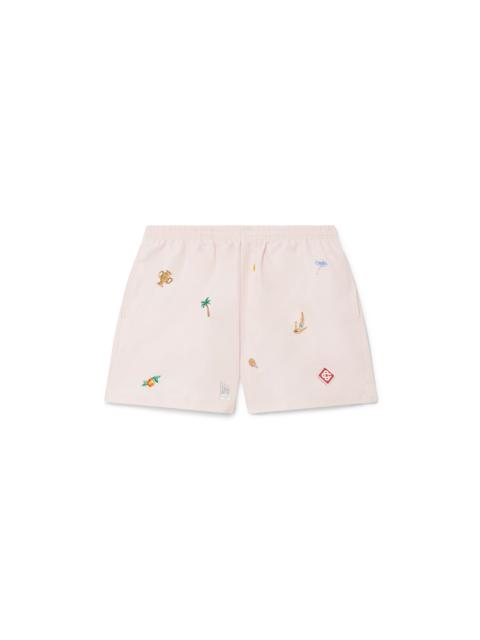Embroidered Motif Swim Shorts | Casablanca Paris