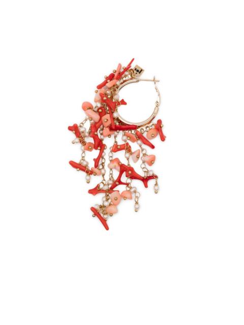 corals hoop earring