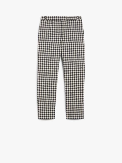 DAISY Straight-fit gingham cotton and silk trousers