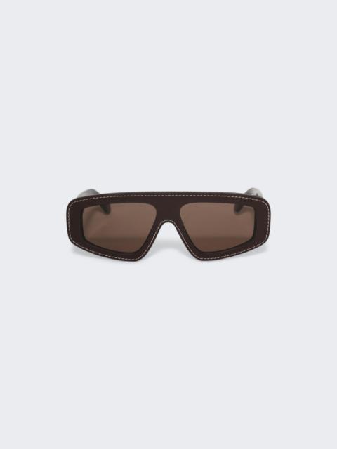 Aviator Mask Sunglasses Brown