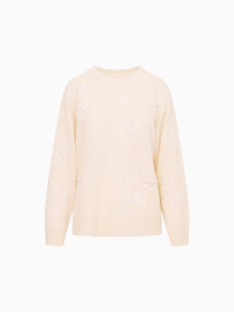 Westcott Wool-Cashmere Lace Star Pullover