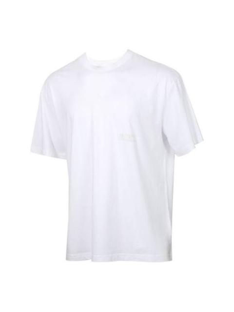 PUMA Casual Sports Solid Color Breathable Short Sleeve White 598523-02