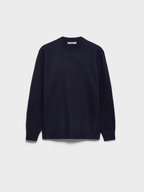 Wool and suede sweater