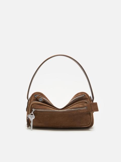 Camero Party Suede Bag - Cognac brown