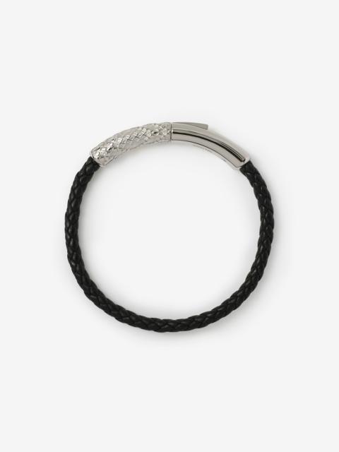 Leather Check Bracelet