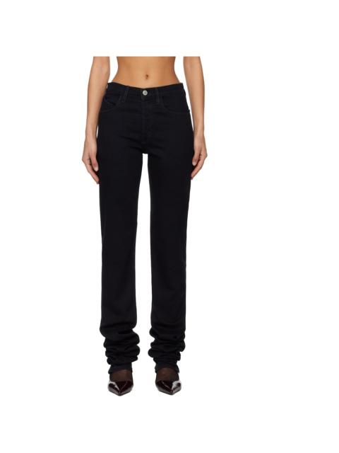Black Washed Stretch Jeans