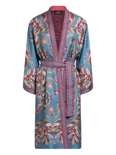 Kesa paisley-print belted coat