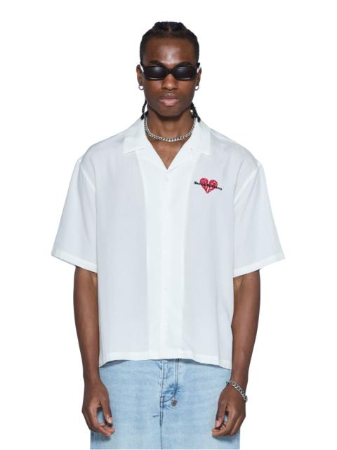 HBL DINER SS SHIRT SATIN WHITE
