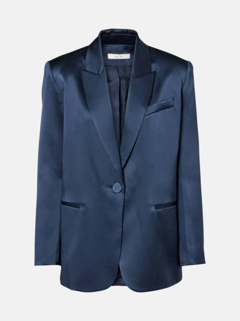 Oversized silk blazer