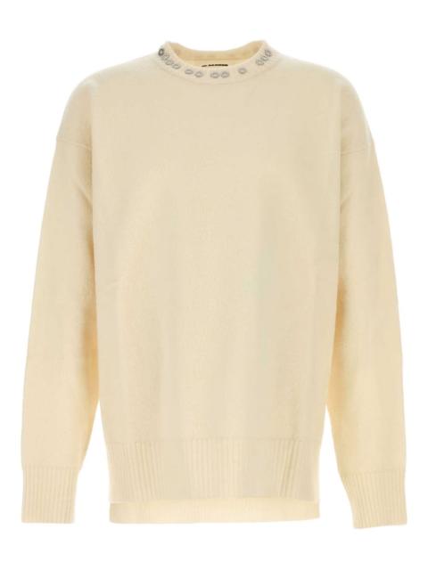 eyelet-detail crew-neck sweater