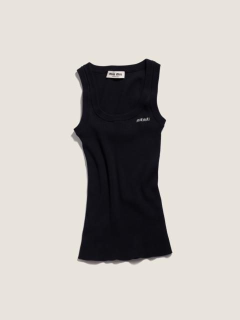 Cotton knit tank top