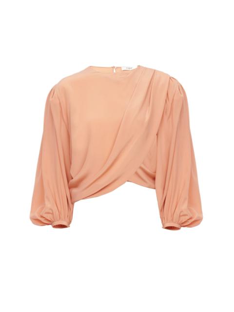 DRAPED CROPPED TOP IN CRÊPE DE CHINE