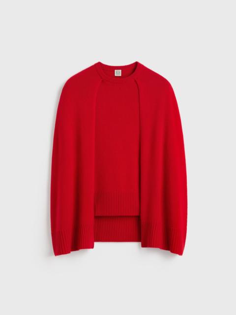 Crew cape knit poppy