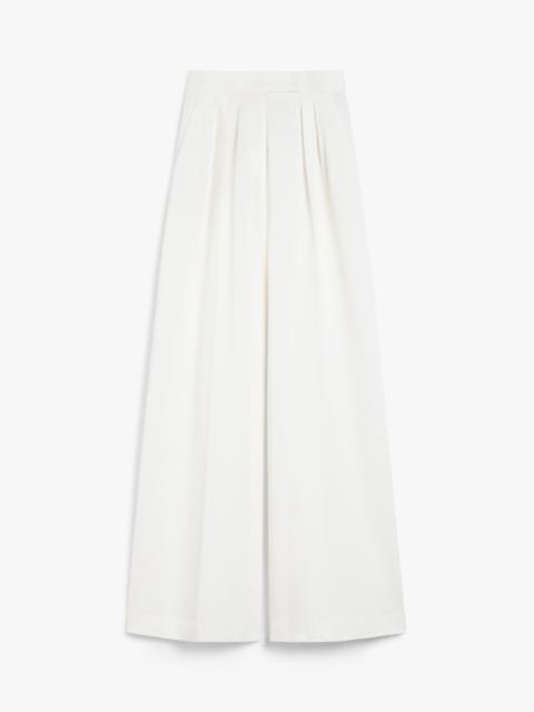 CHENZIA Wide trousers in pinstriped jacquard cotton