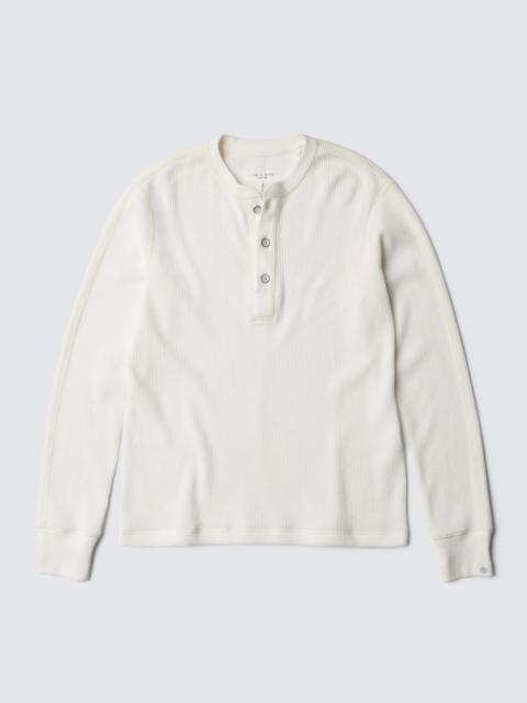 Garment Dyed Waffle Henley
Cotton Long Sleeve Shirt