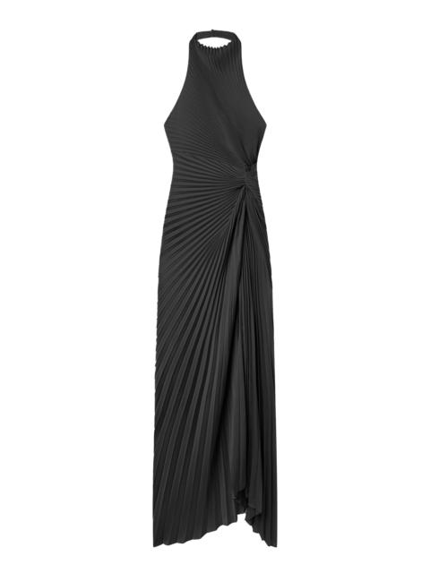 Romy Pleated Satin Gown