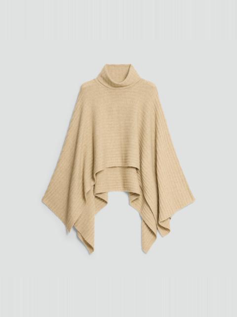 Ribbed Poncho in Astor Wool