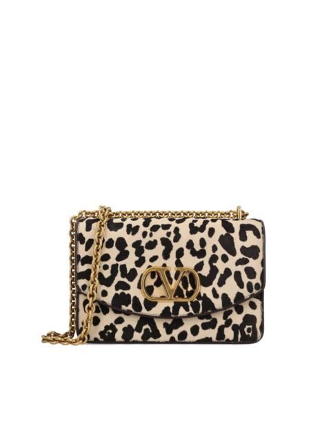 leopard-print VLogo shoulder bag