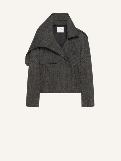OBLIQUE CAVIAR WOOL COAT