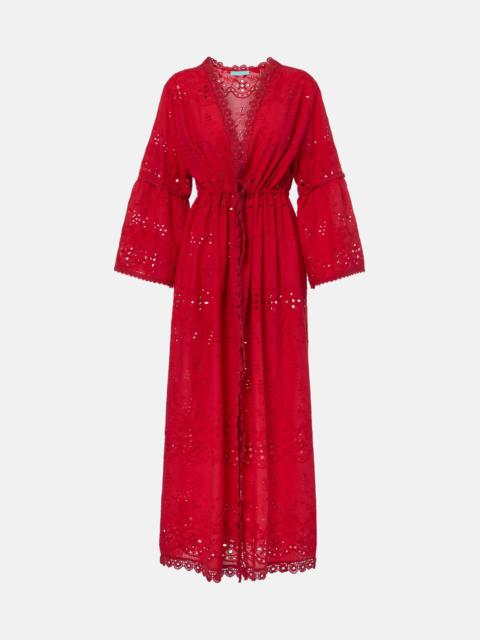 Tallulah embroidered cotton kaftan