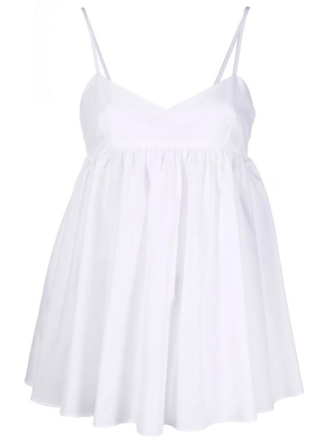 spaghetti-strap peplum top