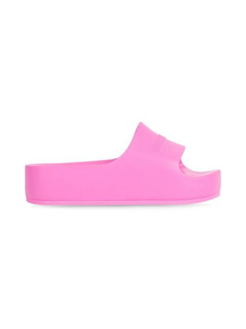 Women's Chunky Slide Sandal in Fluo Pink