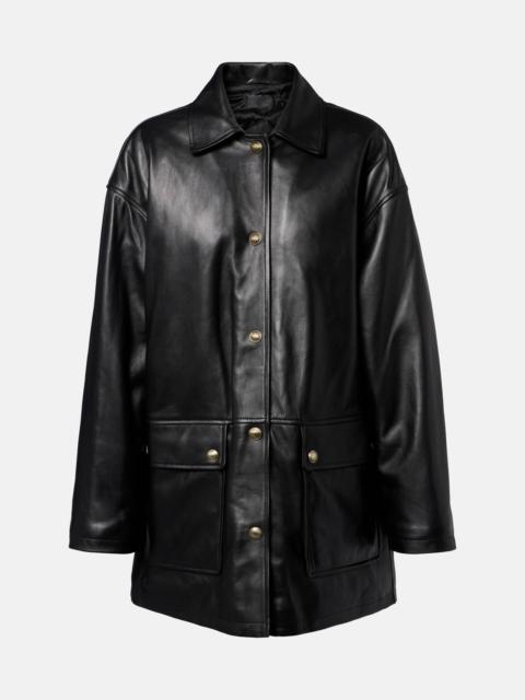 Cordel leather coat