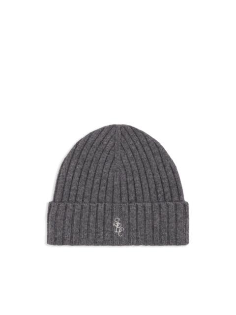 ribbed-knit beanie