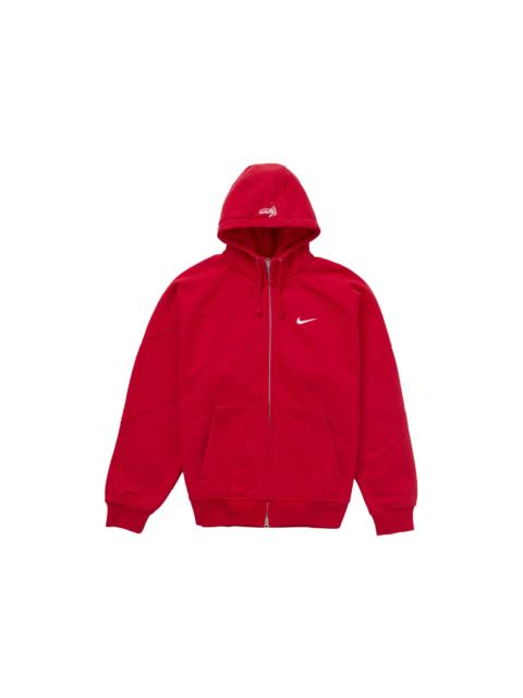 Supreme Nike Zip Up Hooded Sweatshirt Red