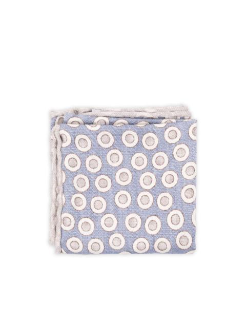 circle-pattern silk scarf