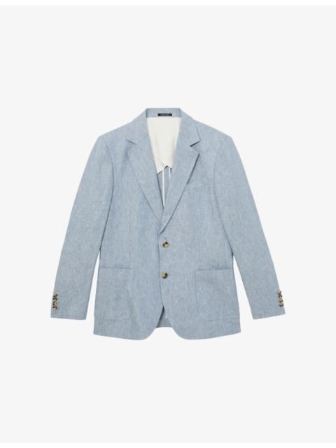 Atlantic Single-Breasted Linen Blazer